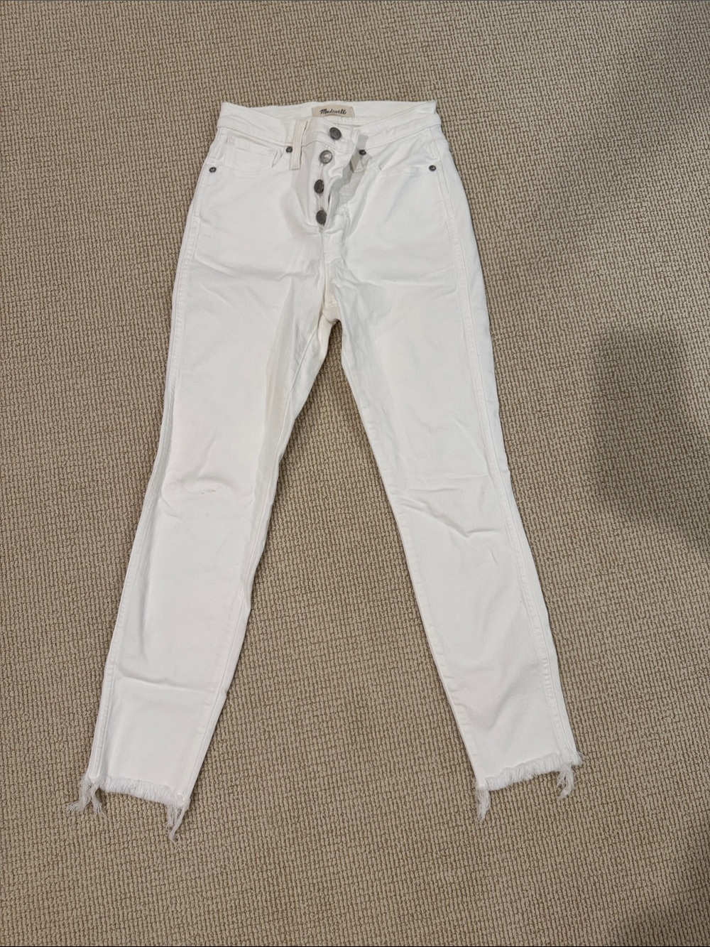 Madewell White High-Rise Button-Fly Women's Jeans